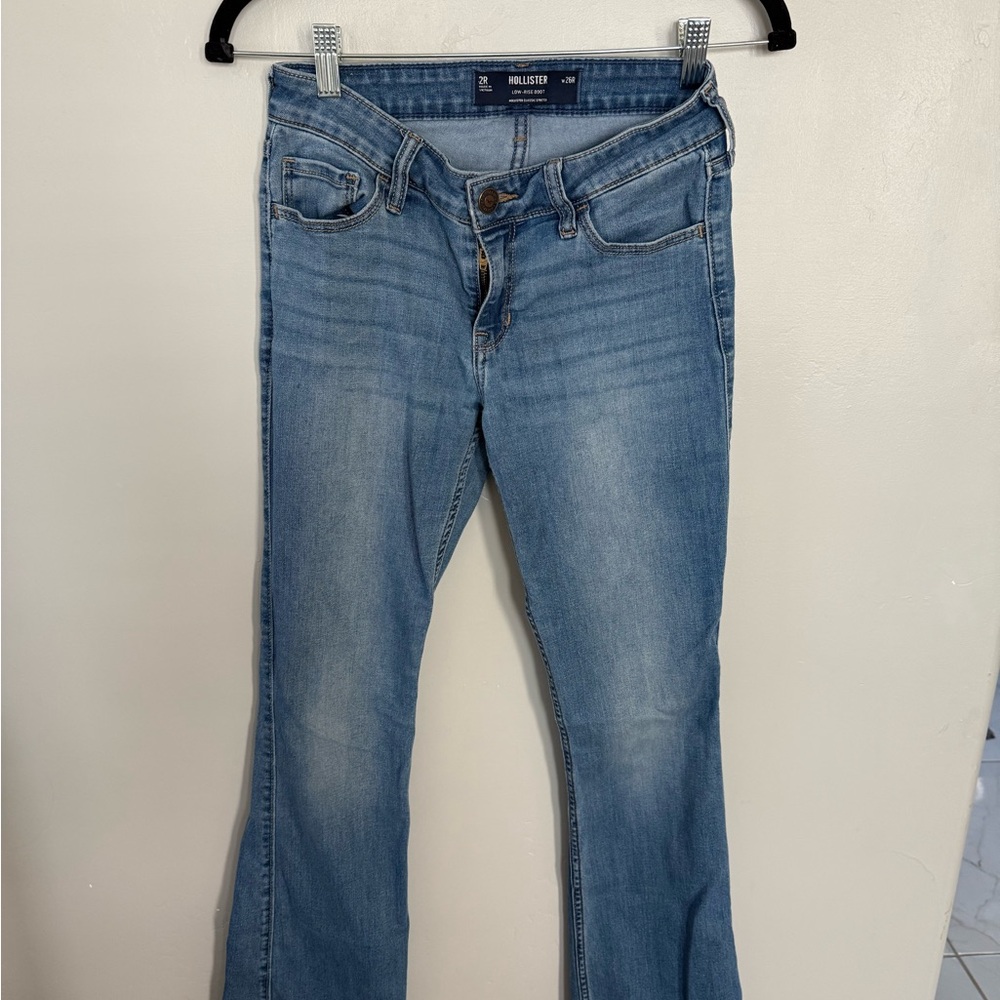 Hollister Women's Light Blue Flare Jeans